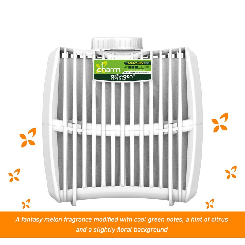 OXY-gen POWERED Oxygen-Pro - Charm, Cucumber Melon Medium Fragrance Cartridge For Oxy-Gen Powered Commercial Air Fresheners and Deodorizers (6) - Image 2